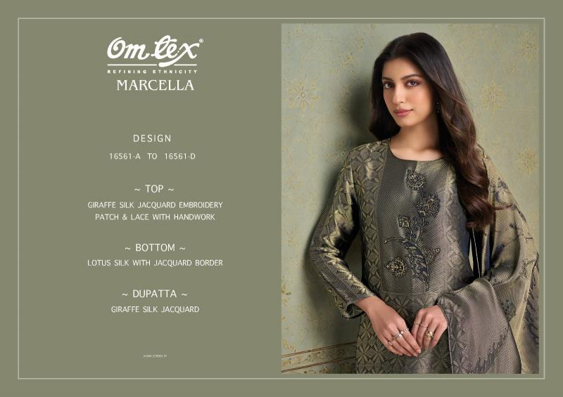 Omtex marcella silk dress materials wholesale